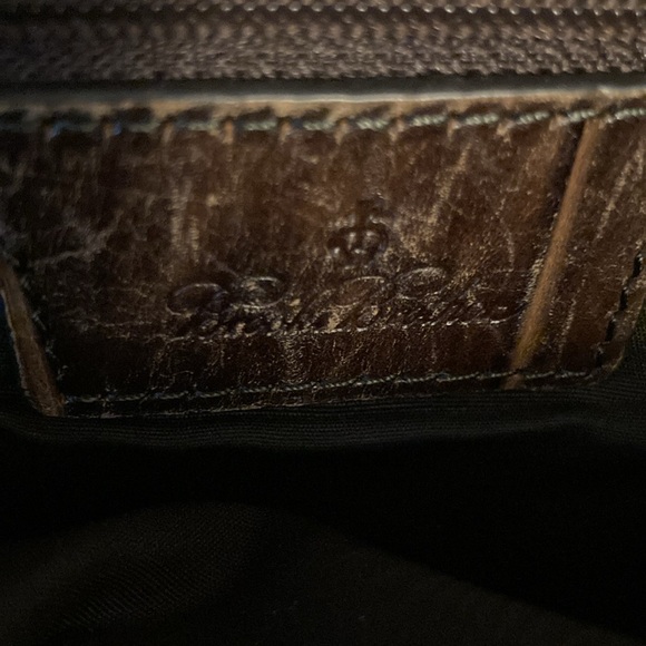 Brooks Brothers Brown Genuine Leather Crocodile-Embossed Women's Bag - Picture 5 of 8